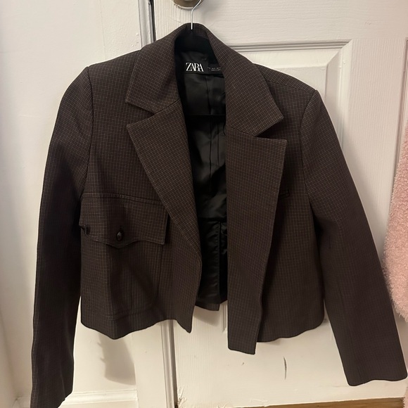 Zara plaid blazer and skirt SET - Picture 3 of 6